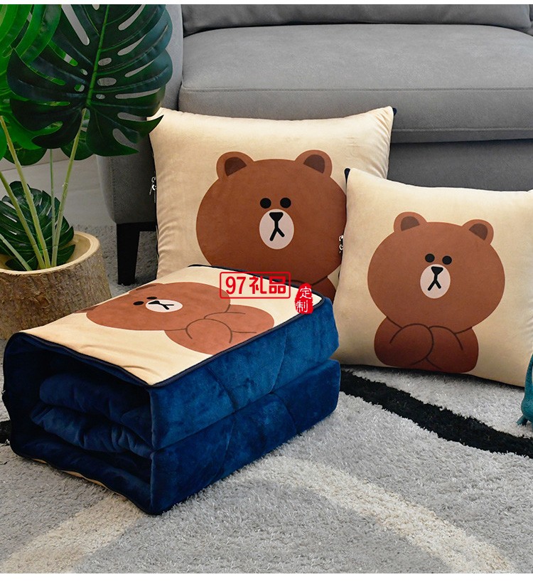 抱枕被二合一辦公室午睡抱枕被子兩用汽車(chē)靠枕多功能車(chē)用抱枕