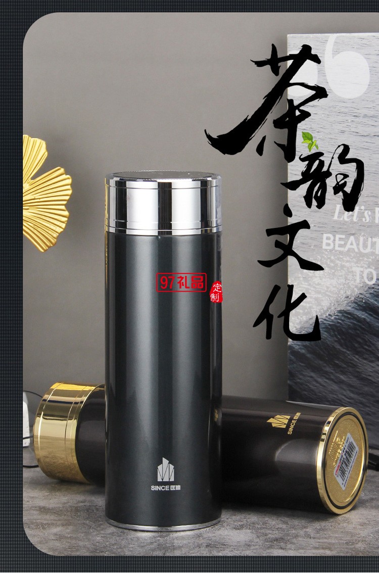 匡迪5111號鋅合金蓋子保溫杯 內(nèi)膽316不銹鋼真空水杯可印log