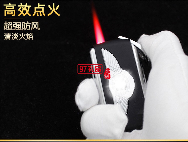 創(chuàng)意充氣防風(fēng)打火機(jī)應(yīng)急照明燈鑰匙扣點煙器