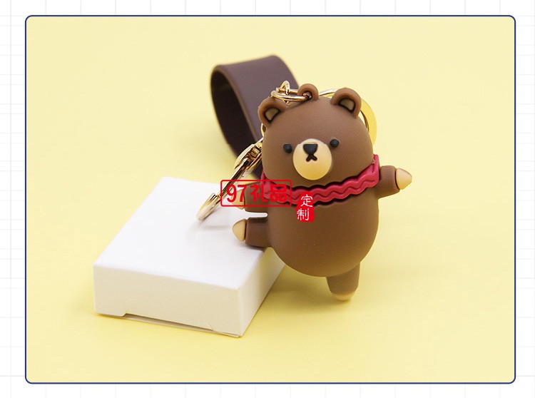 卡通可愛芭蕾舞小熊鑰匙扣汽車掛件娃娃機小禮品鑰匙鏈