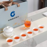 功夫白瓷茶具禮盒套裝陶瓷商務(wù)會議活動實用送禮