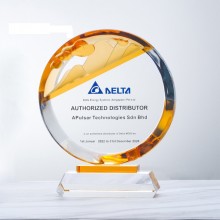 原創(chuàng)專利水晶琉璃紀(jì)念盤(pán)司周年慶紀(jì)念品定制