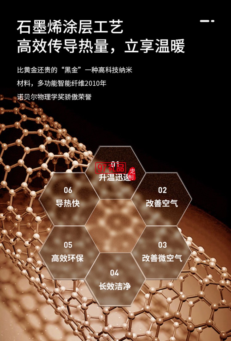 夏普石墨烯踢腳線取暖器電暖器HX-BR221A-W定制公司廣告禮品