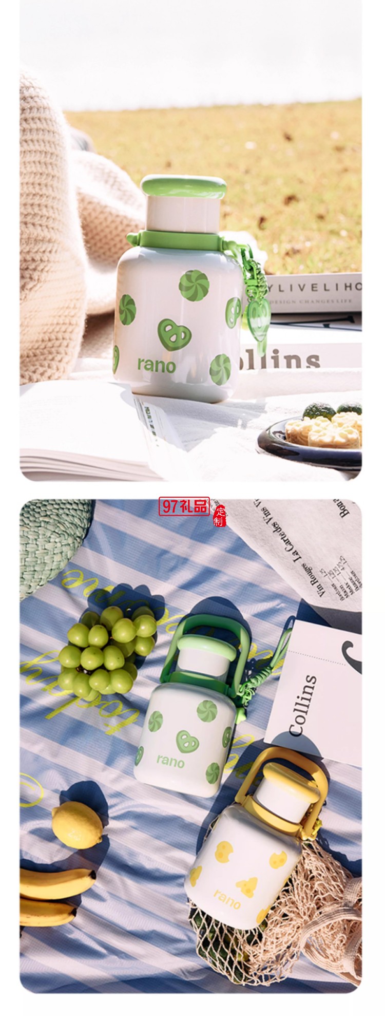樂(lè)序rano316不銹鋼保溫杯大容量女生高顏值清涼保溫杯