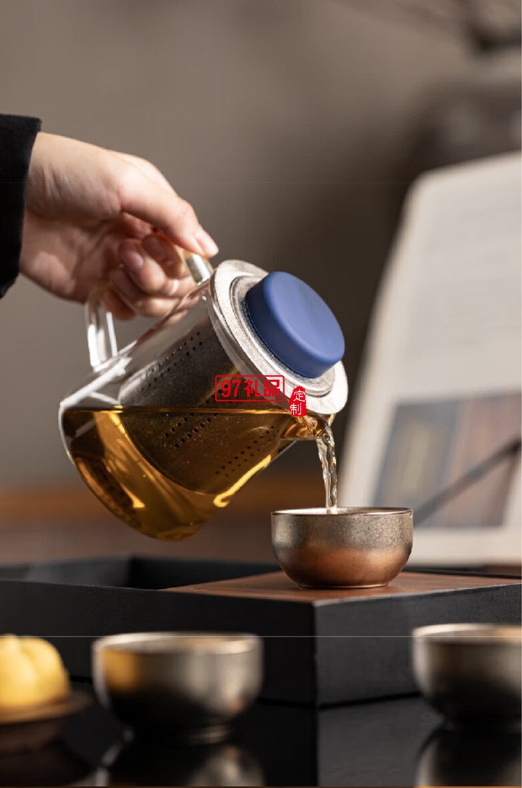 鈦藍飄逸藍尊套裝 OD-40PYZ 輕奢高檔茶具禮盒精美套裝