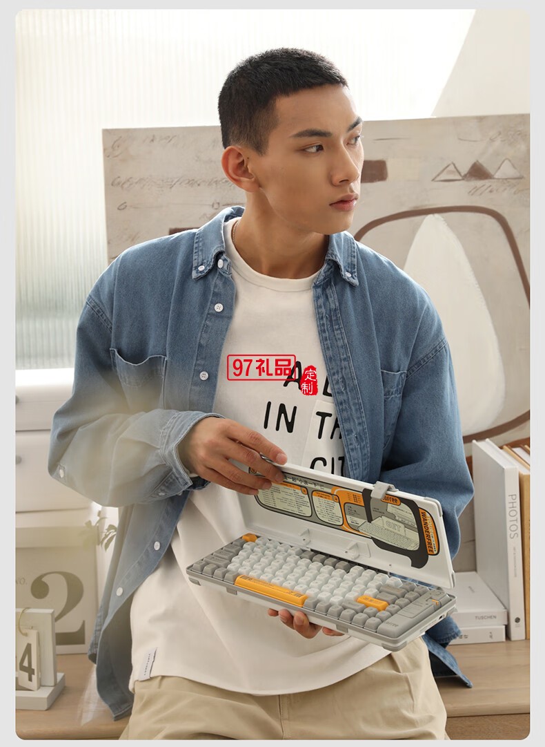 Lofree洛斐  機械電子多功能鍵盤灰色系列