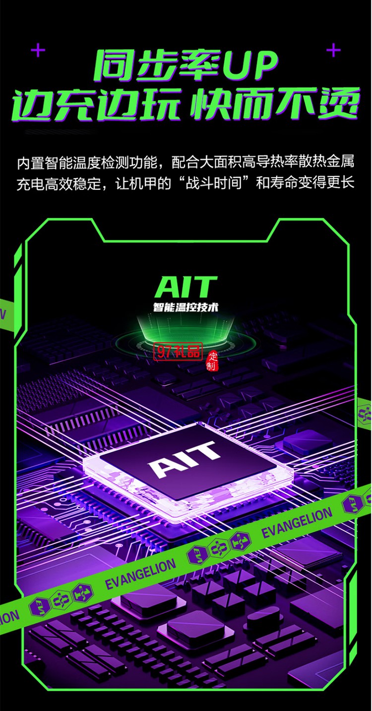 EVA聯(lián)名 65W快充 氮化鎵 2C1A