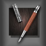 德柏（DARB）高檔黑檀木鋼筆轉(zhuǎn)筒解壓德國進口總花梨木商務(wù)辦公送禮日晷