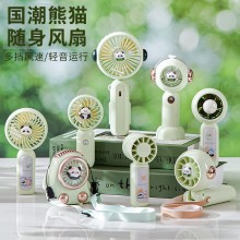 手持掛脖桌面小風扇三檔USB戶外辦公便攜兒童學生宿舍禮物批發(fā)