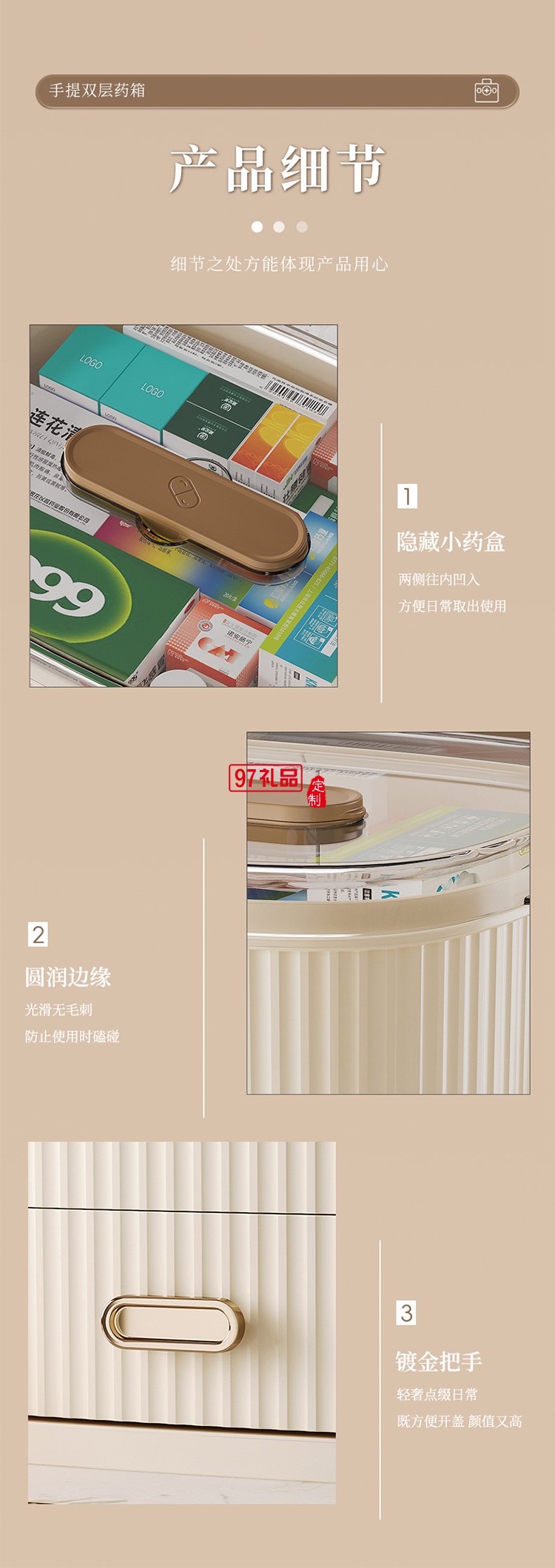 家用便捷式藥箱家庭裝全套急救箱大容量藥品醫(yī)療箱分格手提醫(yī)藥箱