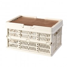 戶外露營折疊箱收納箱家用收納野營車載整理箱后備箱手提儲物箱