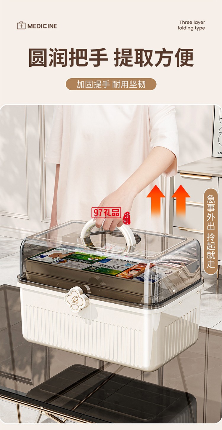 藥箱家庭裝大號醫(yī)藥箱家用藥品收納盒藥物醫(yī)療大容量裝藥手提急救