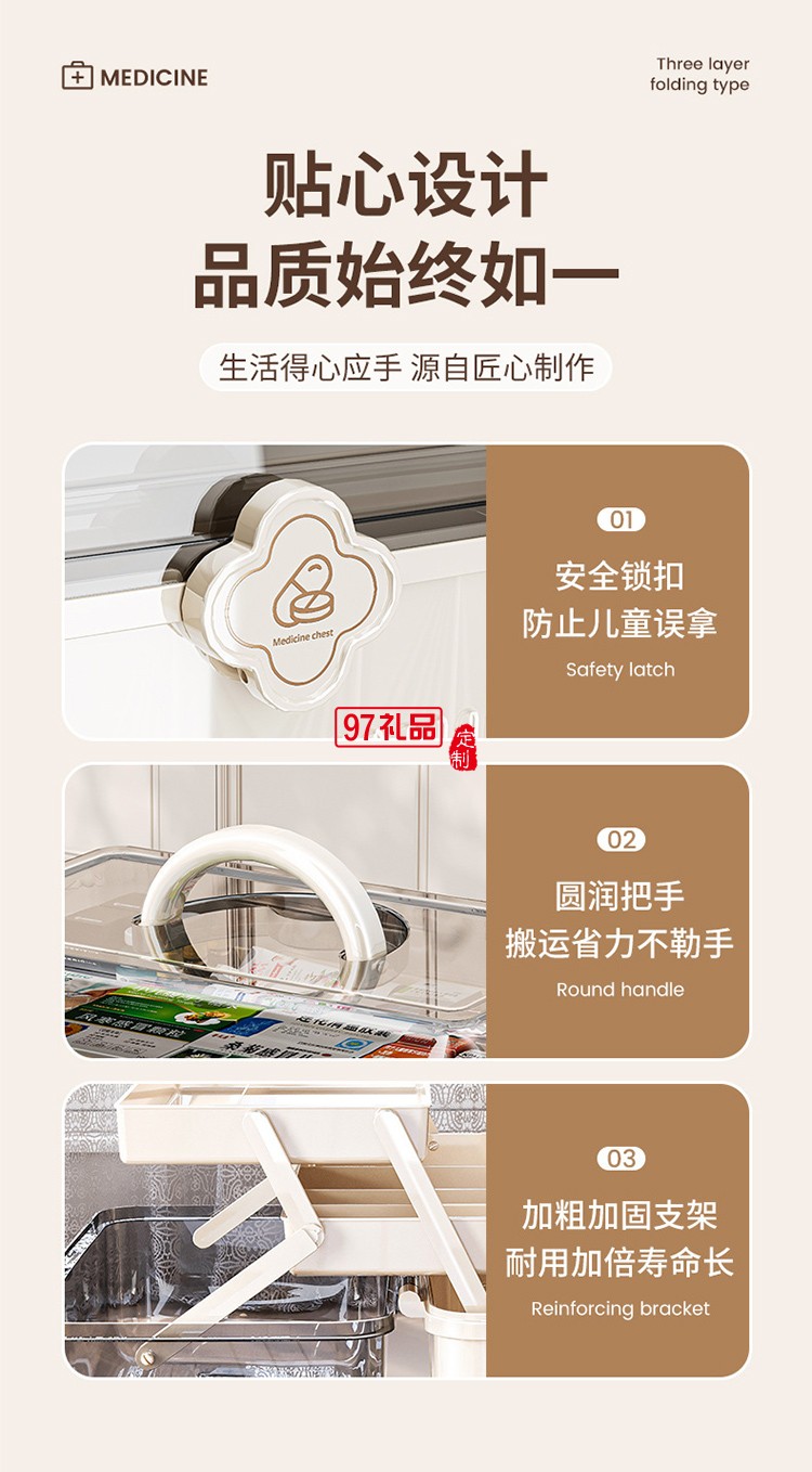 藥箱家庭裝大號醫(yī)藥箱家用藥品收納盒藥物醫(yī)療大容量裝藥手提急救