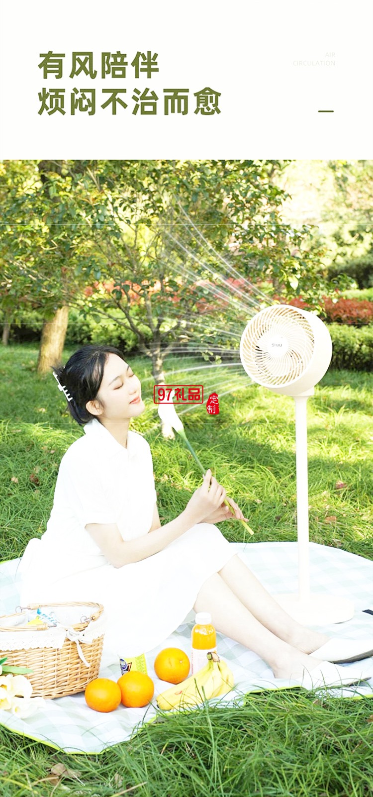 西佑空氣循環(huán)扇電風(fēng)扇家用落地扇低音遙控立式渦輪臺式扇 爵士咖搖控款