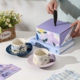 鳶尾花高顏值陶瓷杯碟