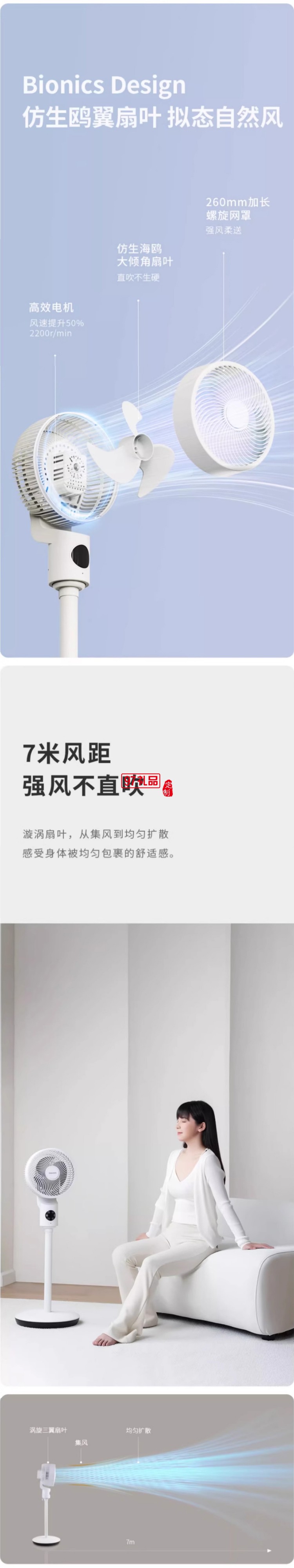 Glasslock蓋朗空氣循環(huán)扇家用落地扇立式語音搖頭定時(shí)靜音電風(fēng)扇