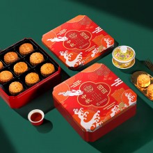 中秋節(jié)商務(wù)送禮團購福利 稻香村中秋團圓450g【鐵盒9餅5味】