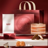 月茗燈影細紋刻紙活字茶中秋新款月餅禮盒裝定制商務(wù)伴手禮