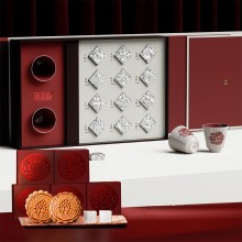 龍盞吟秋十二生肖活字茶磚龍紋杯中秋月餅定制高檔禮盒