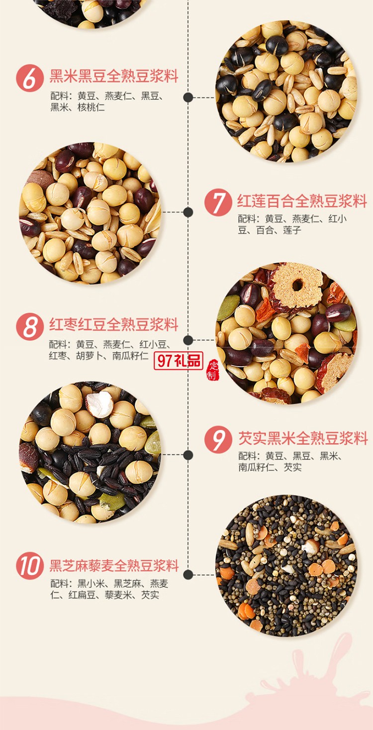 燕之坊30日五谷豆?jié){料包全熟黃豆破壁機豆?jié){粉原料中秋節(jié)禮盒65g