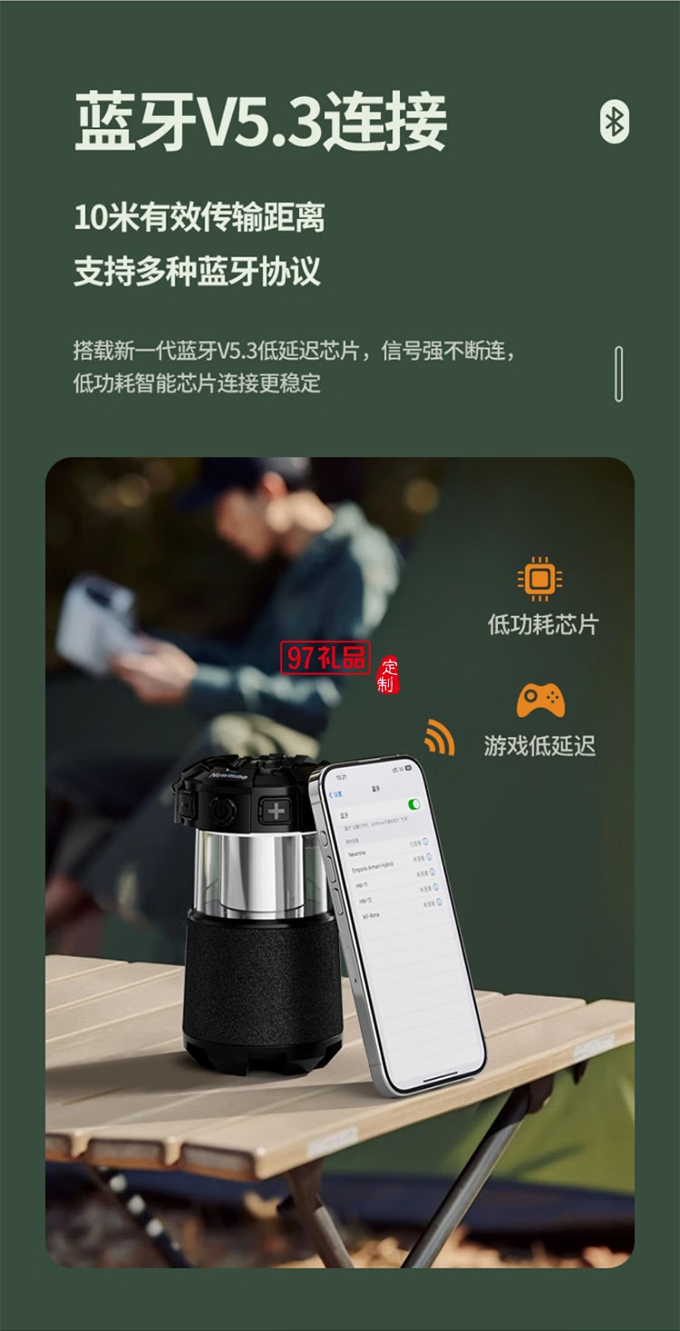 無線藍(lán)牙音箱戶外露營便攜音響電腦高音質(zhì)重低音炮環(huán)繞露營小音響立體蘋果華