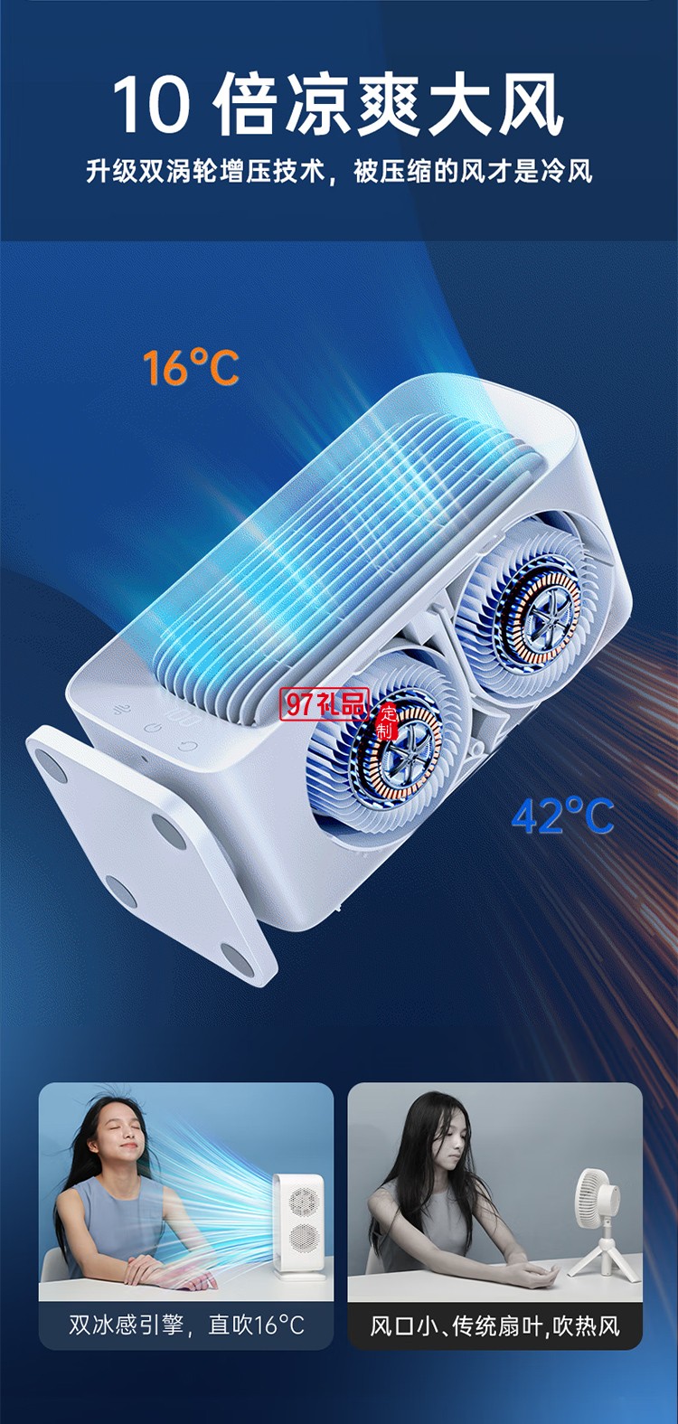 桌面電風(fēng)扇空調(diào)扇制冷小風(fēng)炮塔扇靜音USB風(fēng)扇臺式便攜充電辦公宿舍搖頭